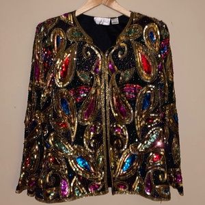 Laurence Kazar Sequin Jacket